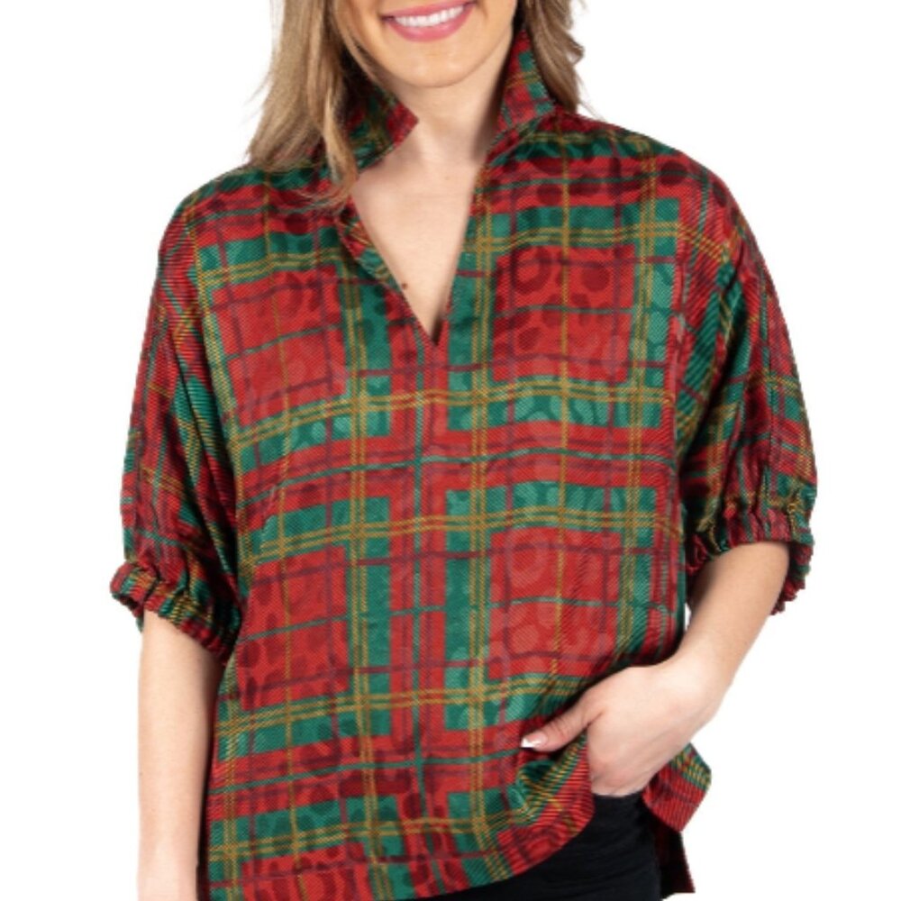 Emily McCarthy Poppy Top – Tartan Cheetah